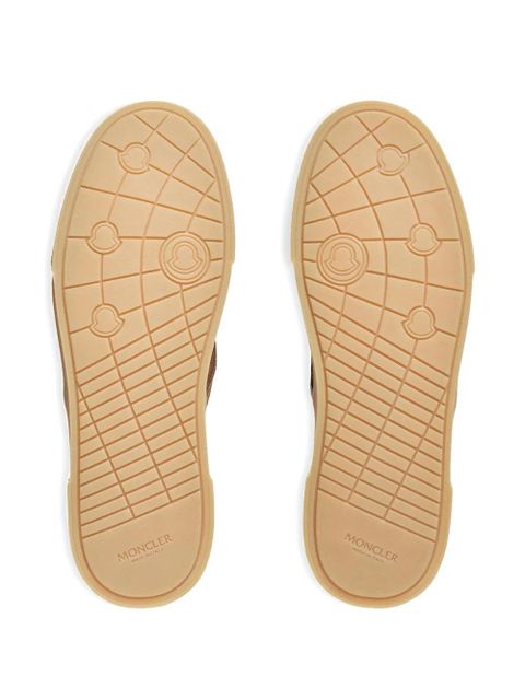 Moncler lace-up suede sneakers - Brown