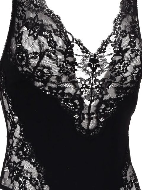 Saint Laurent lace-trimmed bodysuit - Black - zdjęcie produktu nr 2