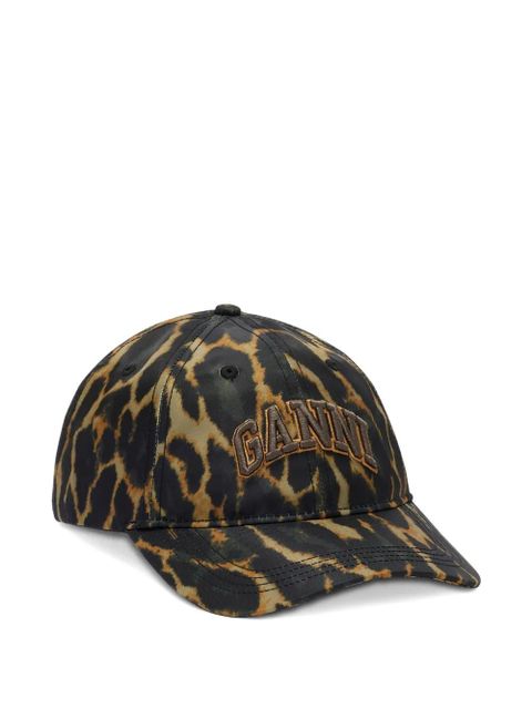 GANNI leopard-print baseball cap - Black - zdjęcie produktu nr 1