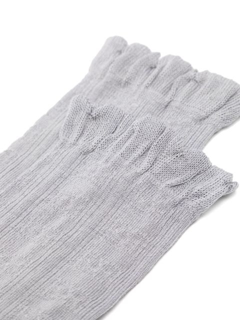 GANNI short ruffle socks - Grey