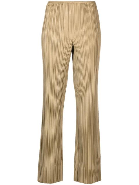 Nanushka Emae pleated faux-leather trousers - Neutrals - zdjęcie produktu nr 1