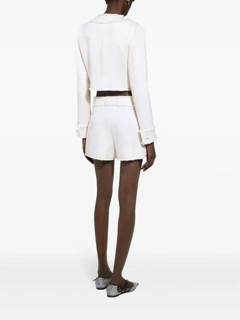 Dolce & Gabbana DNA frayed detailing tailored shorts - White