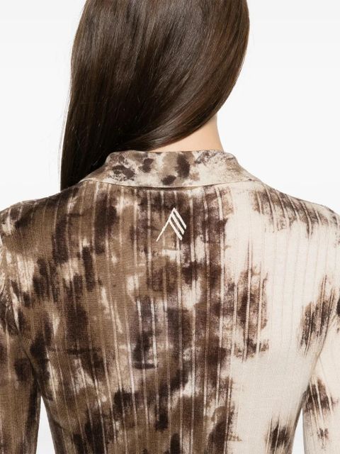 The Attico tie-dye polo top - Neutrals