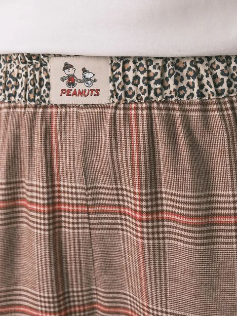 women'secret piżama bawełniana SNOOPY damska kolor beżowy bawełniana 3132215