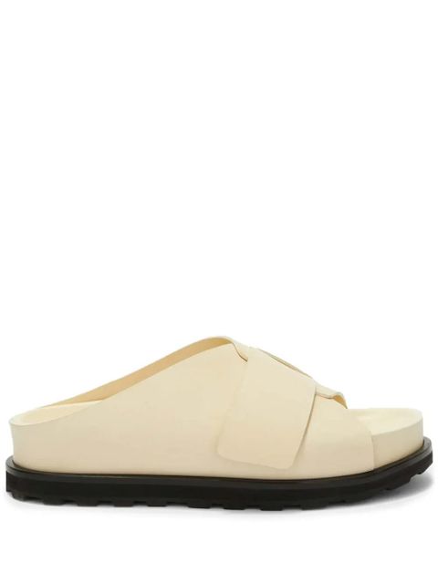 Jil Sander platform leather slides - Neutrals - zdjęcie produktu nr 1
