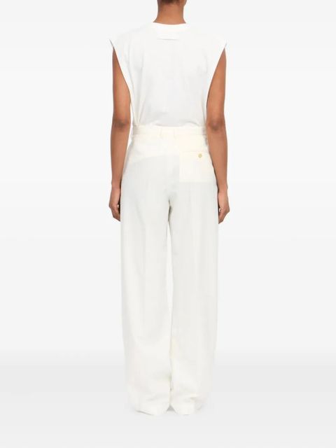 MM6 Maison Margiela pleated tailored trousers - White - zdjęcie produktu nr 2