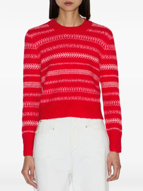 MARANT ÉTOILE Amity jacquard knitted sweater - Red