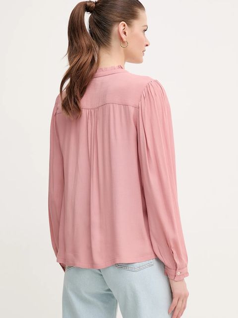 Hoss Intropia koszula damska kolor różowy regular ze stójką 6289134