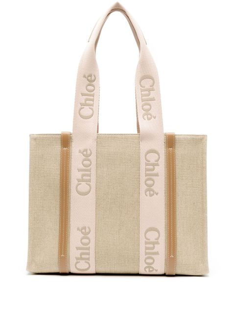 Chloé medium Woody tote bag - Neutrals - zdjęcie produktu nr 1