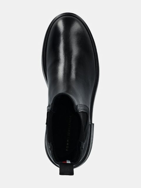 Tommy Hilfiger sztyblety skórzane MINIMAL LEATHER CHELSEA LOGOTAPE