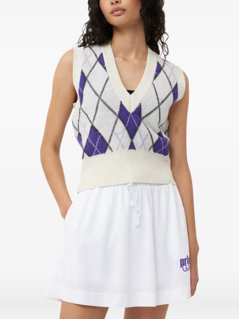GANNI x Prince V-neck vest - Neutrals