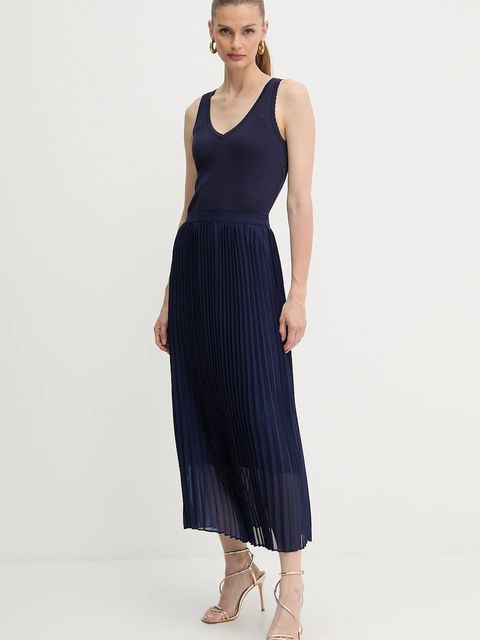 Morgan sukienka RMLISS kolor granatowy maxi rozkloszowana RMLISS