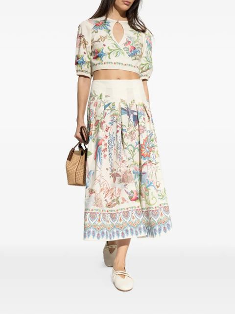 ETRO floral-print cut-out midi dress - Neutrals - zdjęcie produktu nr 2
