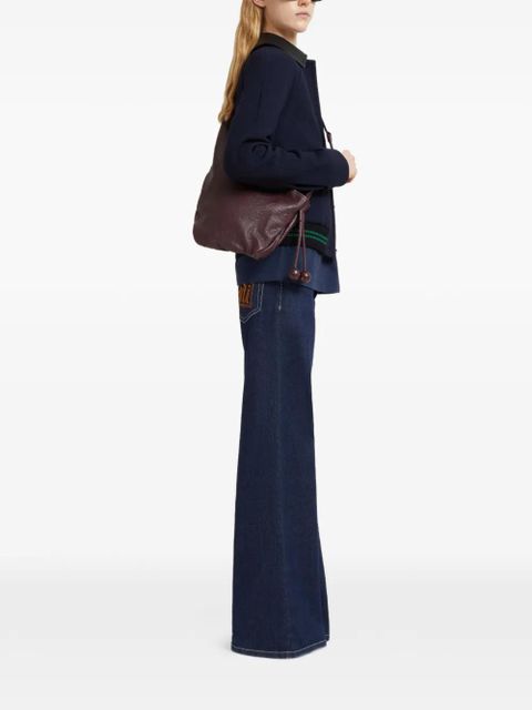 Marni small baubles drawstring-leather shoulder bag - Red