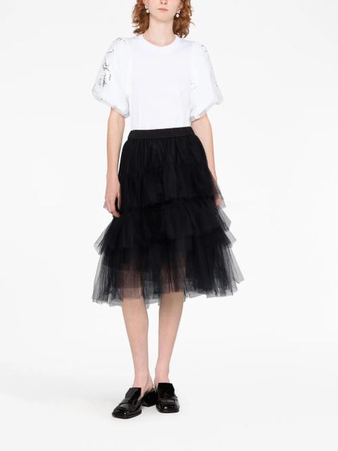 Simone Rocha sequin-embellished cotton T-shirt - White