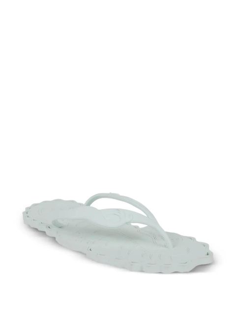ZIMMERMANN scalloped-edge embossed flip-flops - Blue - zdjęcie produktu nr 2