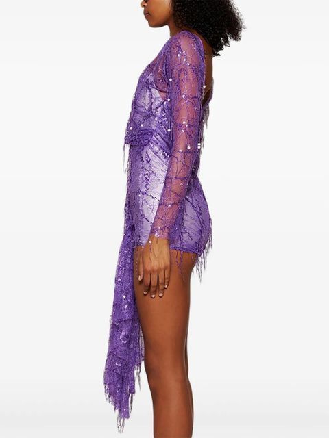 Christopher Esber Enceased Beaded Ivy Lace dress - Green