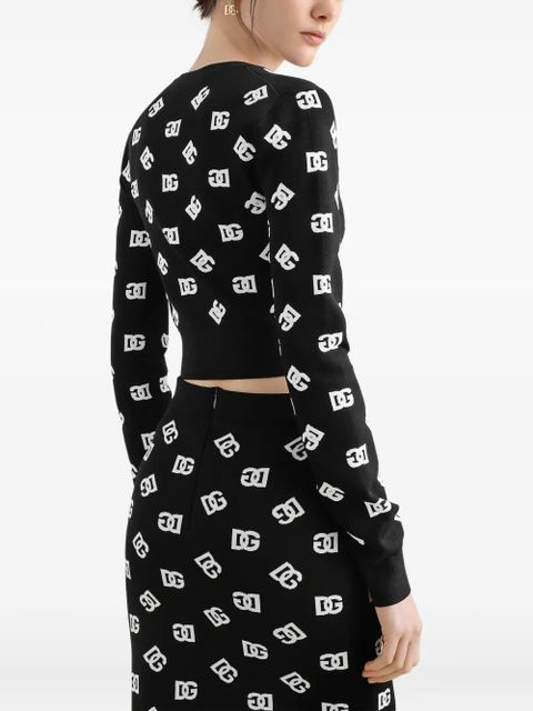 Dolce & Gabbana DG-logo jacquard sweater - Black