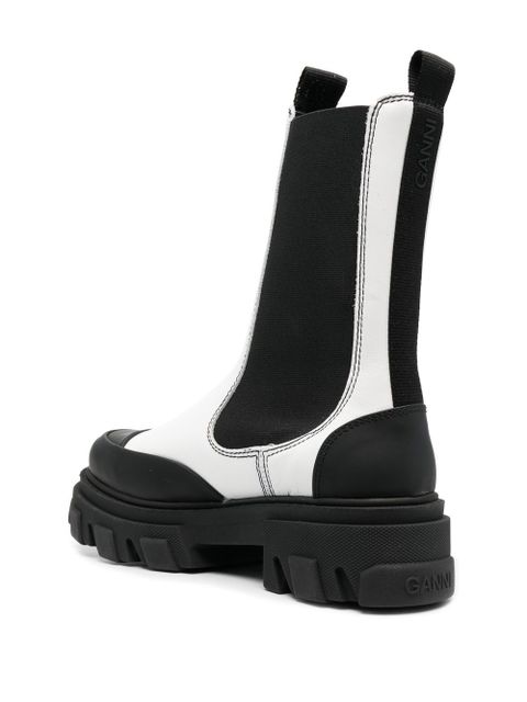 GANNI 50mm chunky Chelsea boots - White