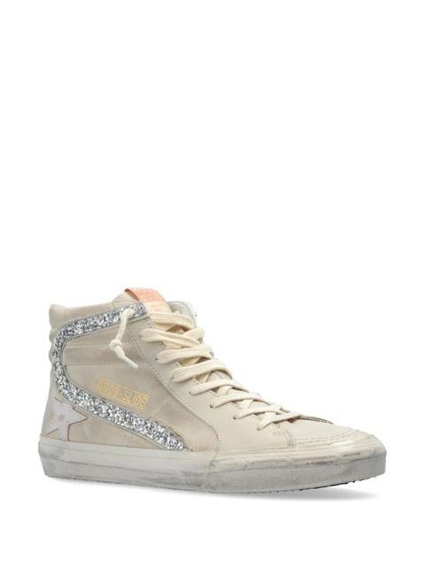 Golden Goose Slide high-top suede sneakers - Neutrals