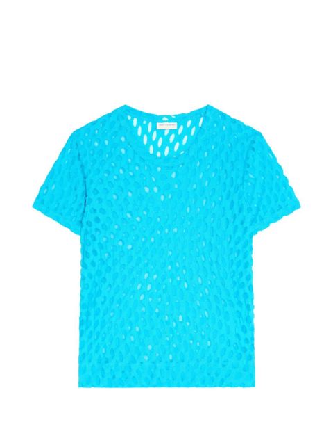 DRIES VAN NOTEN dot-pattern jersey T-shirt - Blue - zdjęcie produktu nr 1