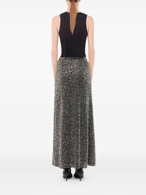 Rabanne eyelet-detail ribbed tank top - Black - zdjęcie produktu nr 2