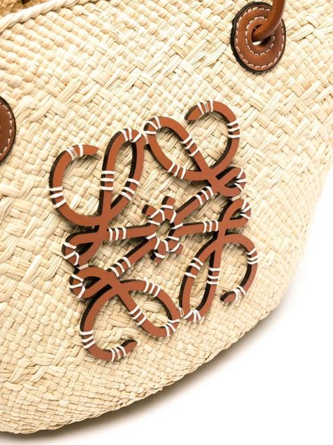 LOEWE Anagram woven basket bag - Neutrals