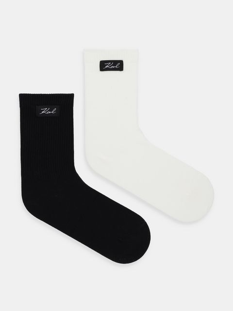 Karl Lagerfeld skarpetki K/SIGNATURE 2-pack kolor czarny B1W47036 - zdjęcie produktu nr 1