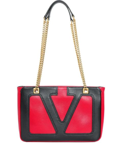 Valentino Garavani V-logo chain tote bag - Red