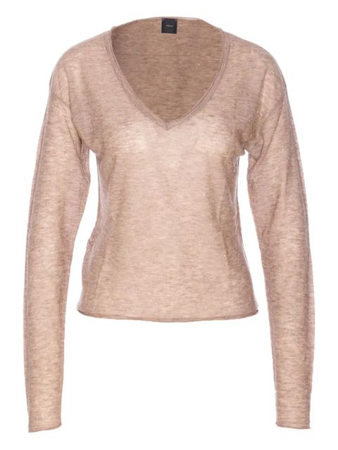 PINKO micro-paillette V-neck sweater - Neutrals - zdjęcie produktu nr 1