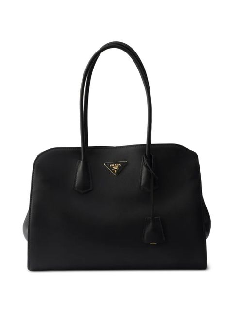 Prada large leather tote bag - Black - zdjęcie produktu nr 1