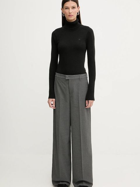 G-Star sweter wełniany 0 damski kolor czarny lekki z golfem D27713.B692 - zdjęcie produktu nr 2