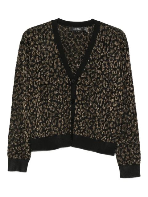 Lauren Ralph Lauren animal-patterned V-neck cardigan - Black - zdjęcie produktu nr 1