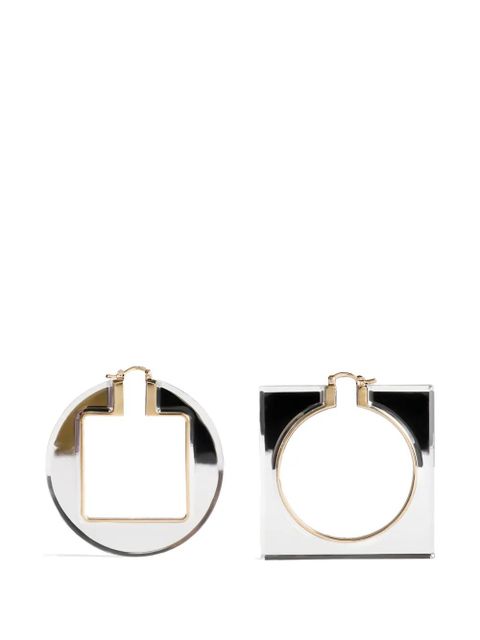 Jacquemus The Rond Carré hoops earrings - Silver - zdjęcie produktu nr 1
