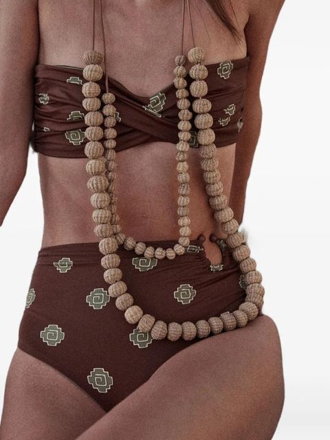 Johanna Ortiz Sea Sprite bikini top - Brown