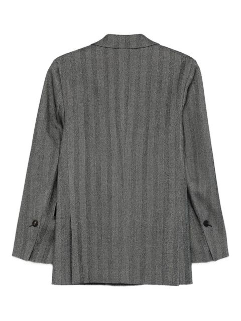 Ferragamo double-breasted striped jacket - Grey