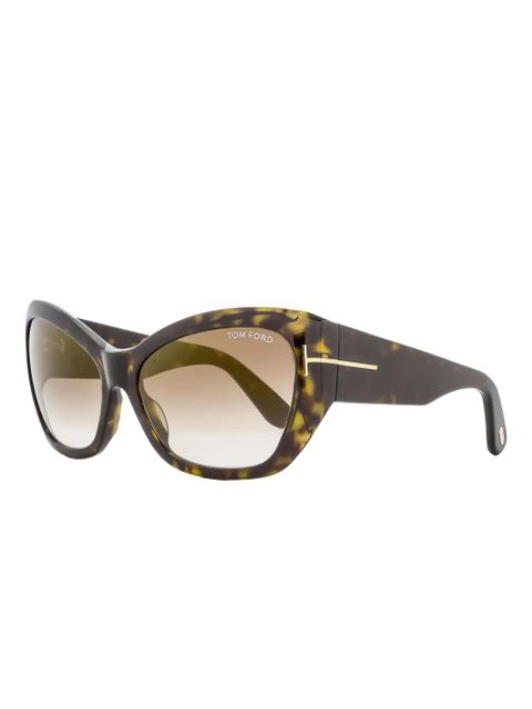 TOM FORD Eyewear cat-eye full-rim sunglasses - Brown