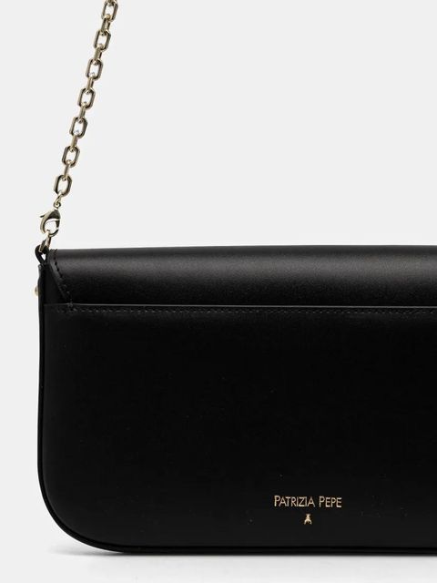 Patrizia Pepe torebka skórzana kolor czarny 8B0229 L061