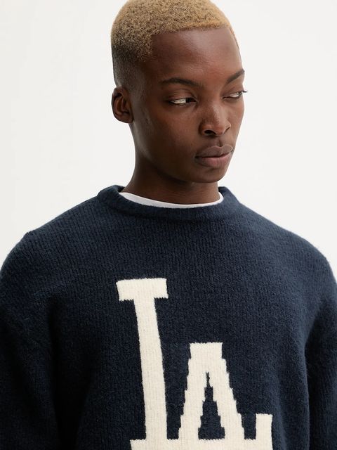 New Era sweter z domieszką wełny kolor granatowy 60684329 - zdjęcie produktu nr 2