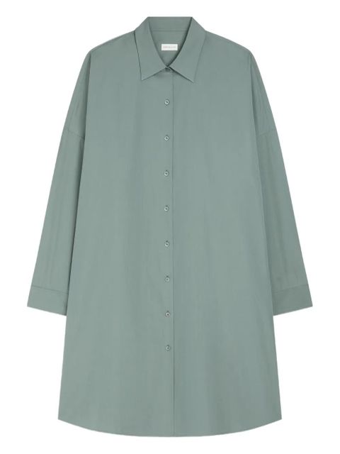 DRIES VAN NOTEN cotton shirt midi dress - Green - zdjęcie produktu nr 1