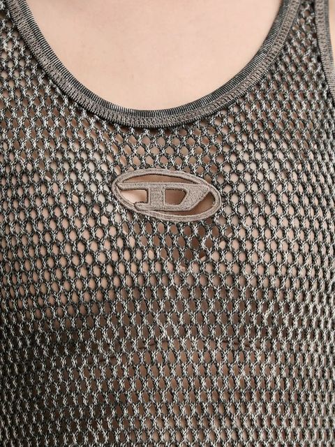 Diesel sukienka bawełniana MAEVE-UTLT kolor szary maxi prosta A18534.0HGBA