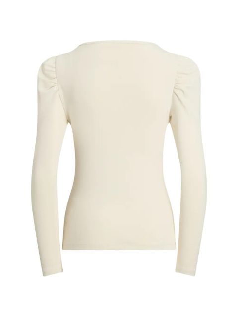 Lauren Ralph Lauren puffed-sleeve square T-shirt - Neutrals - zdjęcie produktu nr 2