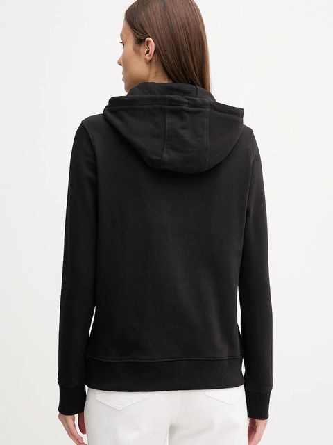 Tommy Jeans bluza bawełniana damska kolor czarny z kapturem z nadrukiem DW0DW20943 - zdjęcie produktu nr 2
