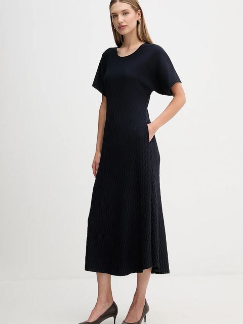 Sandro Ferrone sukienka kolor granatowy midi rozkloszowana S14YBFBACILLO - zdjęcie produktu nr 1