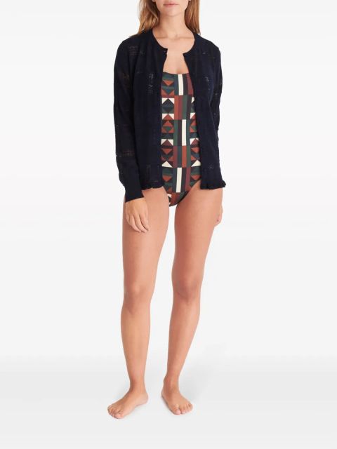 ERES Josette pointelle-knit cashmere cardigan - Blue