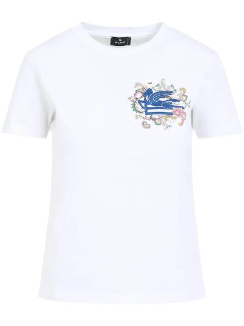 ETRO Pegaso-embroidered T-shirt - White - zdjęcie produktu nr 1