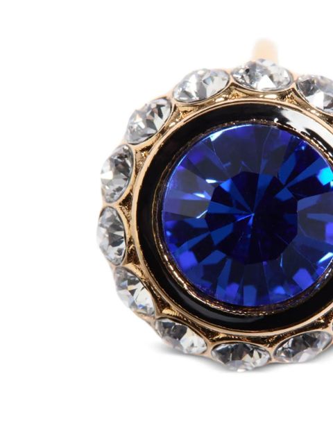 Valentino Garavani Vlogo Signature ring in metal, enamel and crystals - Gold