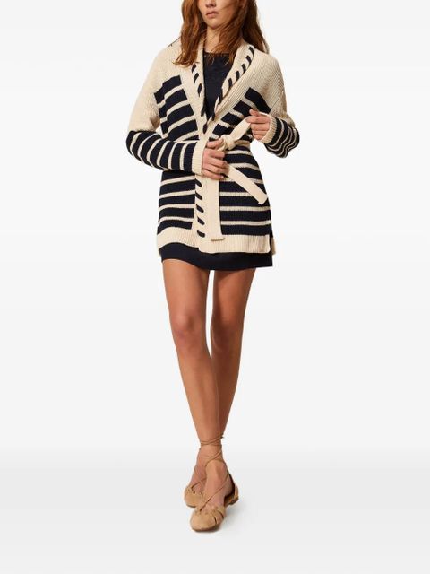 TWINSET striped cardigan - Neutrals - zdjęcie produktu nr 2