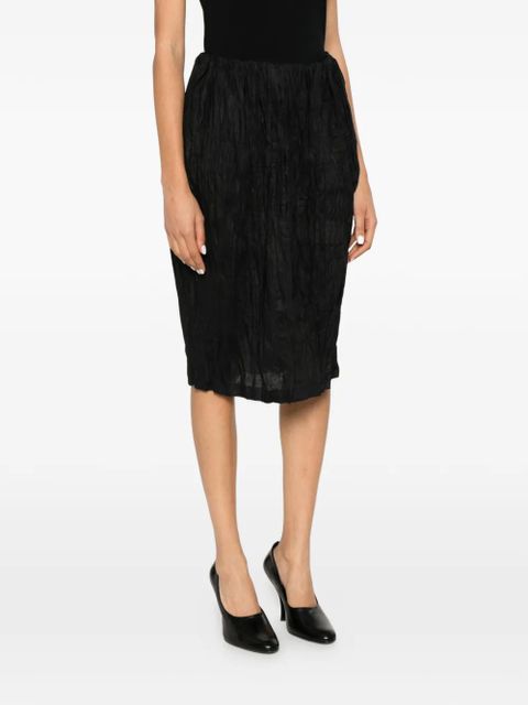 TOTEME crinkled mini skirt - Black