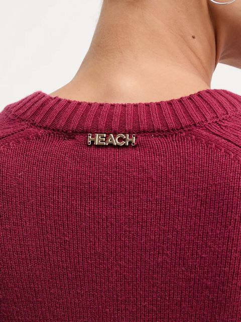 Silvian Heach kardigan z domieszką wełny MATHIS damski kolor czerwony GPA25234CD